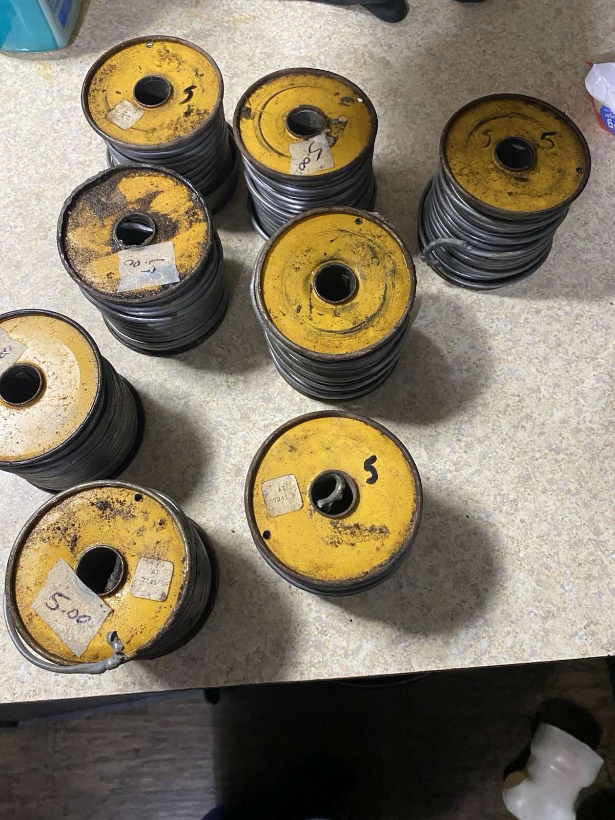 Vintage (Nassau) Smelting B Stearine Core Solder Spool Spec. AT-7241 B Bellsouth