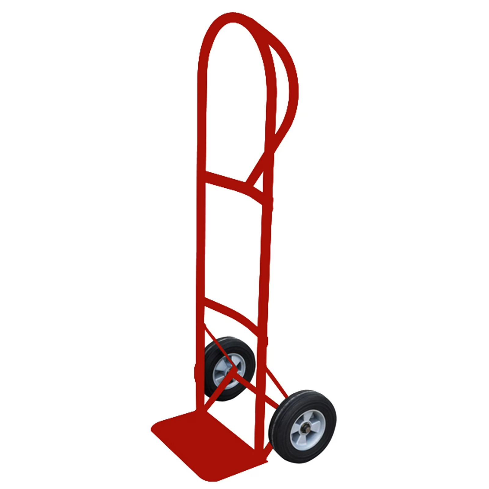 Milwaukee 600 lb Steel P-Handle Hand Truck Heavy Duty Moving Dolly Flat FreeTire