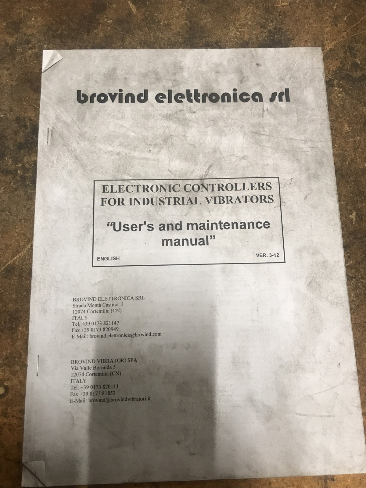 New Brovind Vibratori Controller CFV6A