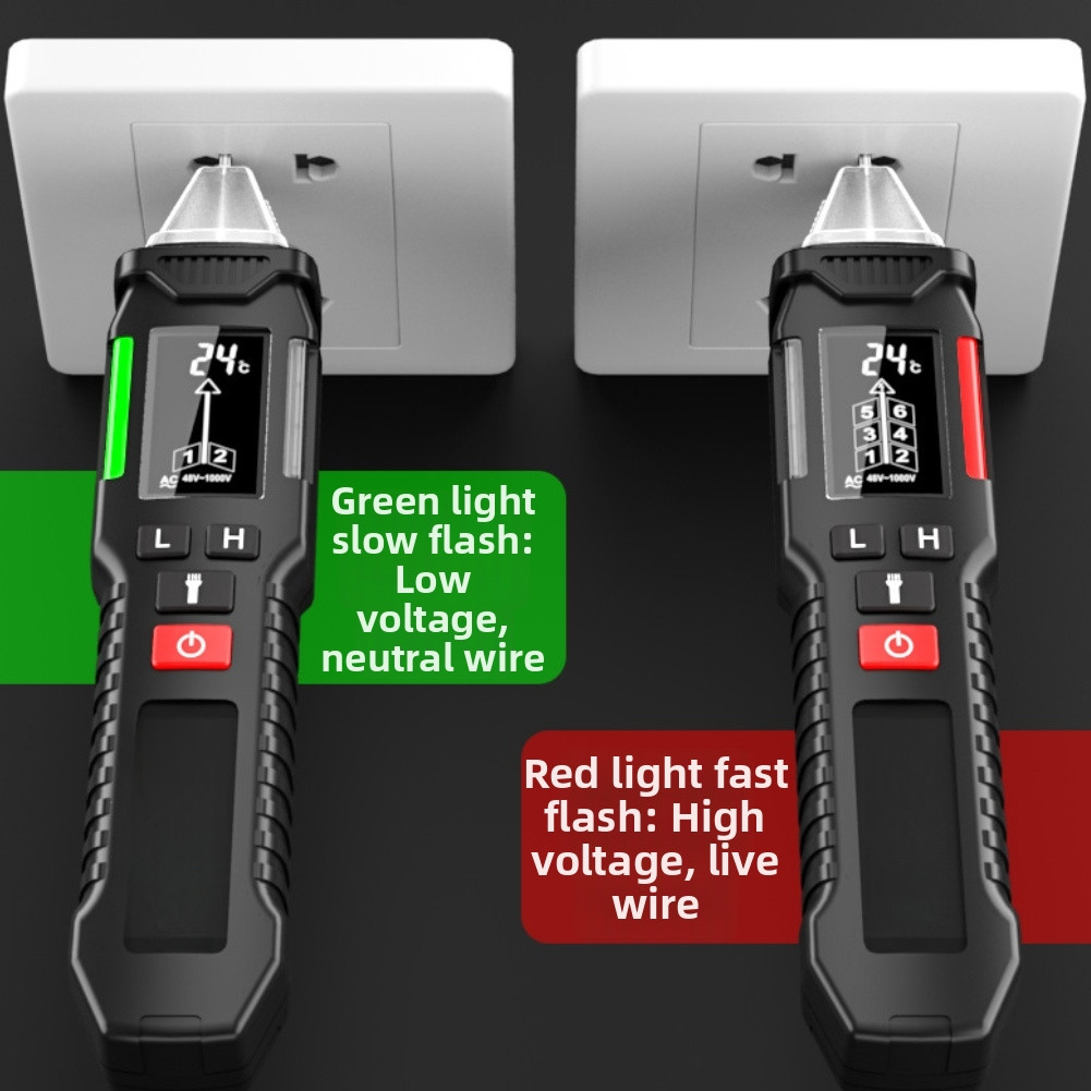 Non Contact AC Voltage Tester FY18S Large LCD Screen for Live Neutral Check