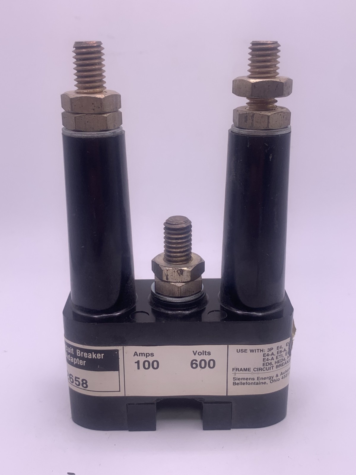 Siemens ITE PC2658 Sentron ED Breaker 3-Pole Plug-in Mounting Assembly, CHIPPED