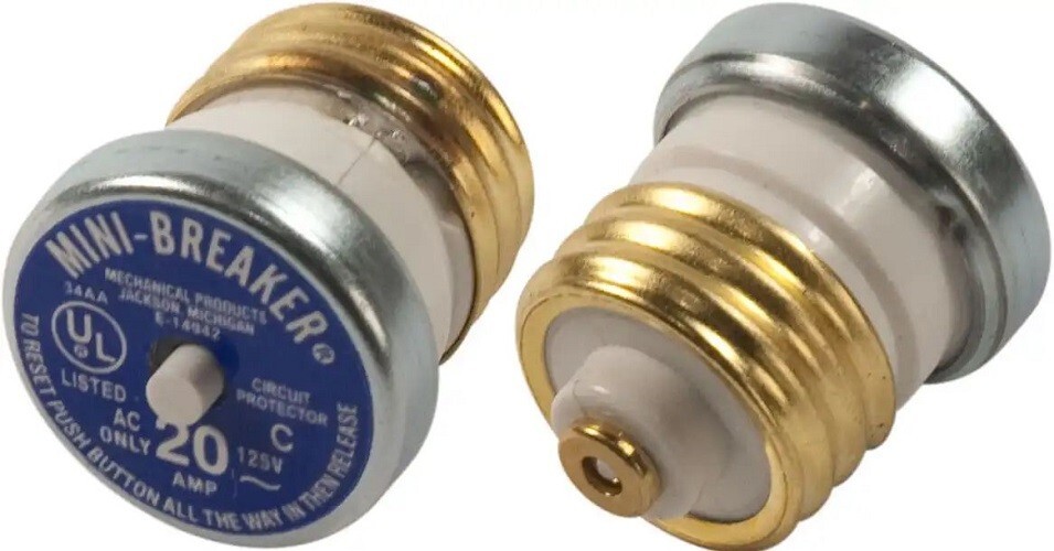 3 ~Bussmann Buss 20 Amp 125V Plastic Plug Fuse Breaker Time Delay MB-20 BP/MB-20