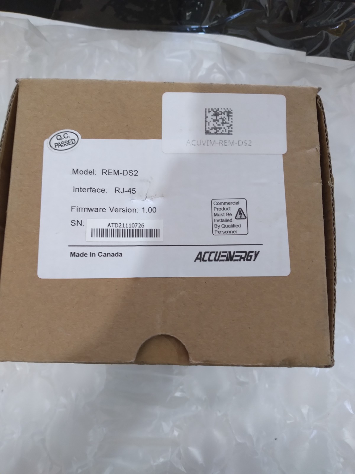 Accuenergy REM-DS2 Remote Display RJ-45 for AcuRev/AcuLink Power Meters