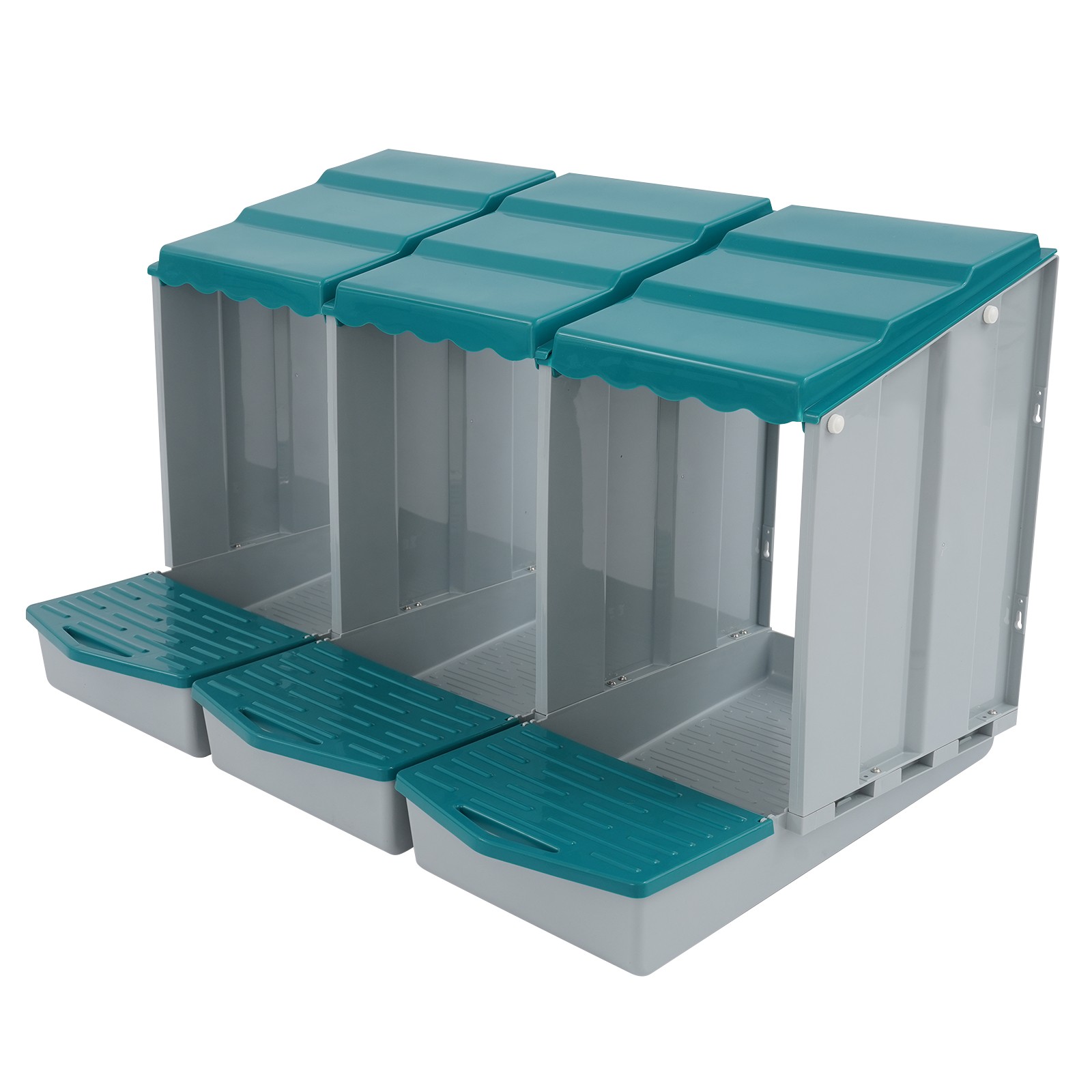 Chicken Nest Boxs, 3-Compartment Chicken Nesting Box, Chicken Laying Box with Eg