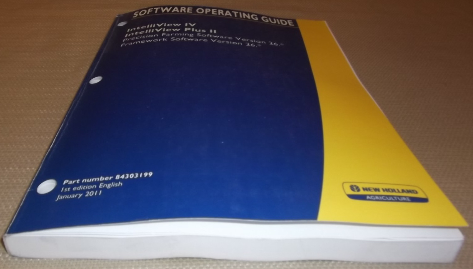 NEW HOLLAND INTELLIVIEW III PLUS II SOFTWARE 26 OPERATING GUIDE MANUAL BOOK