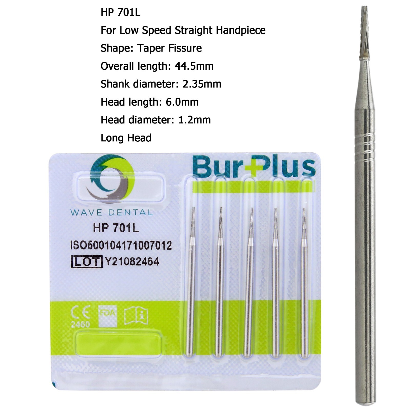 WAVE Dental Carbide Burs HP Long Surgical Burs For Straight Handpiece 703L 702