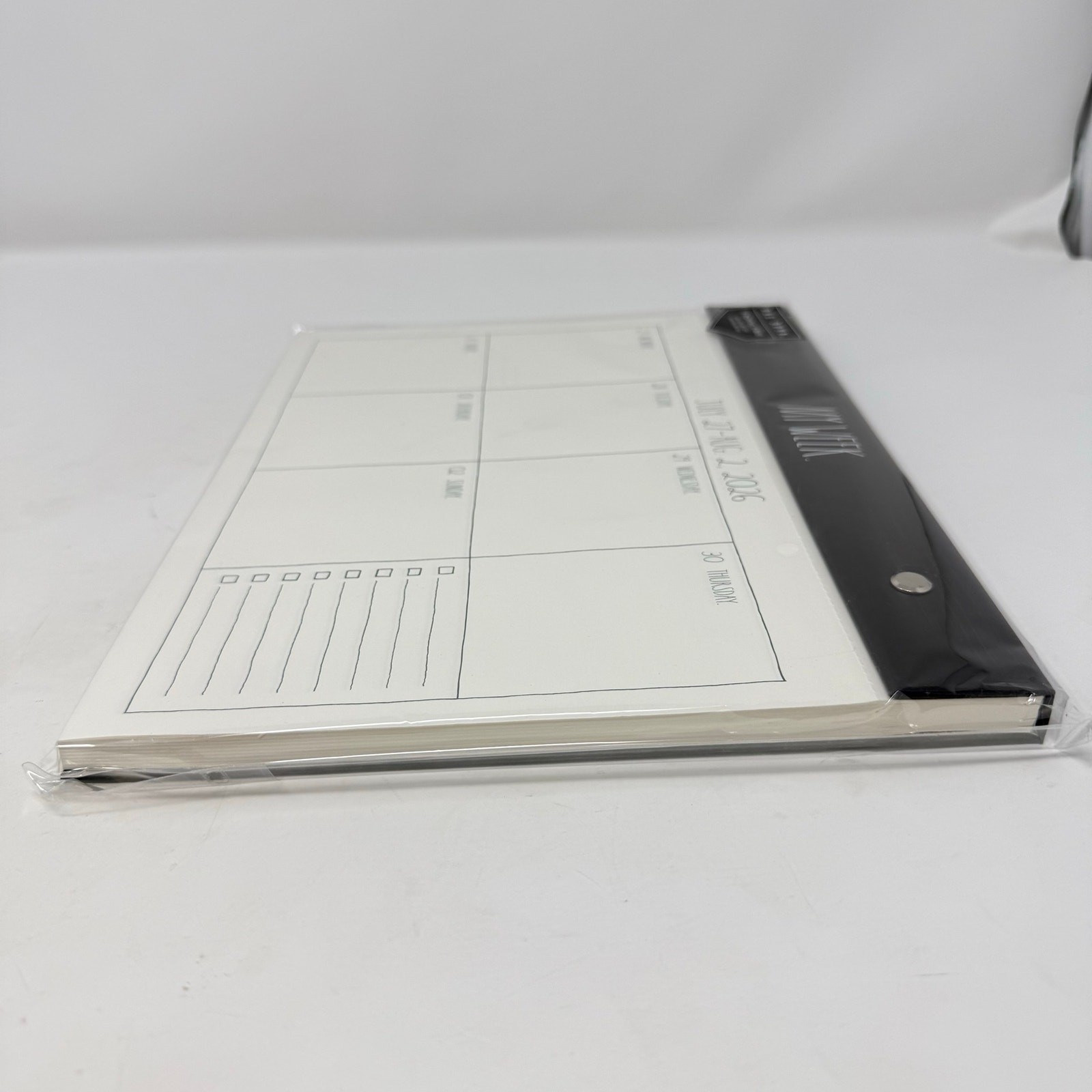 Rae Dunn My Week Weekly Planner 17 Month Aug 2026-Dec 2027 Desk Pad Black