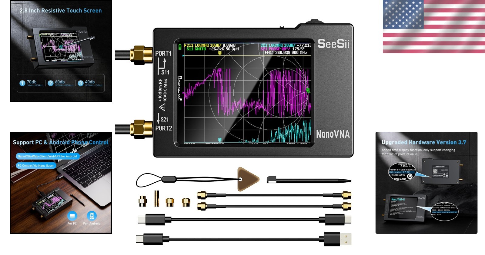 Advanced Antenna Analyzer for Engineers – 9KHz-1.5GHz with Abundant Accessories