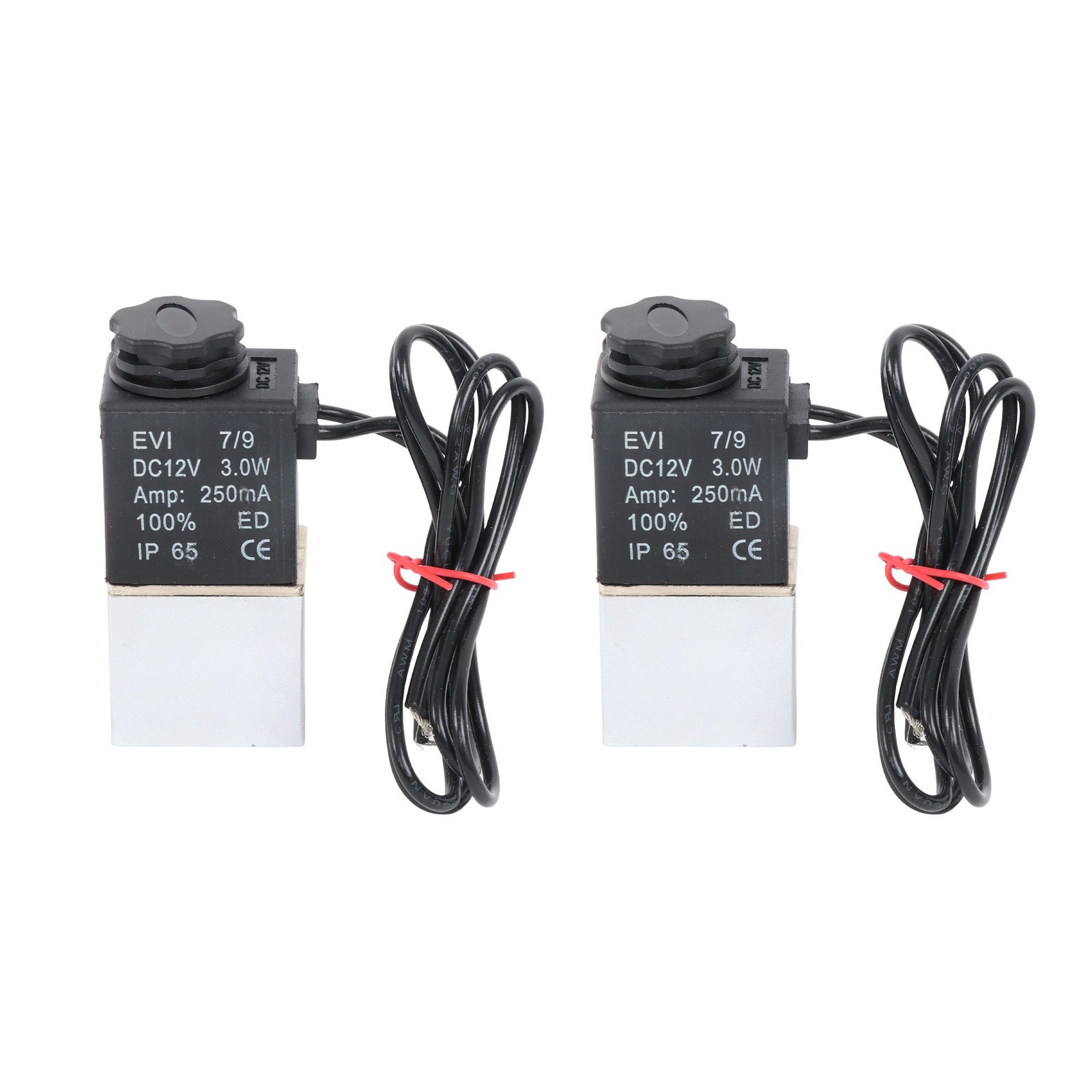 2X 1/4″ Fast Response Electric Air Water Solenoid Valve 12V DC Normally Closed