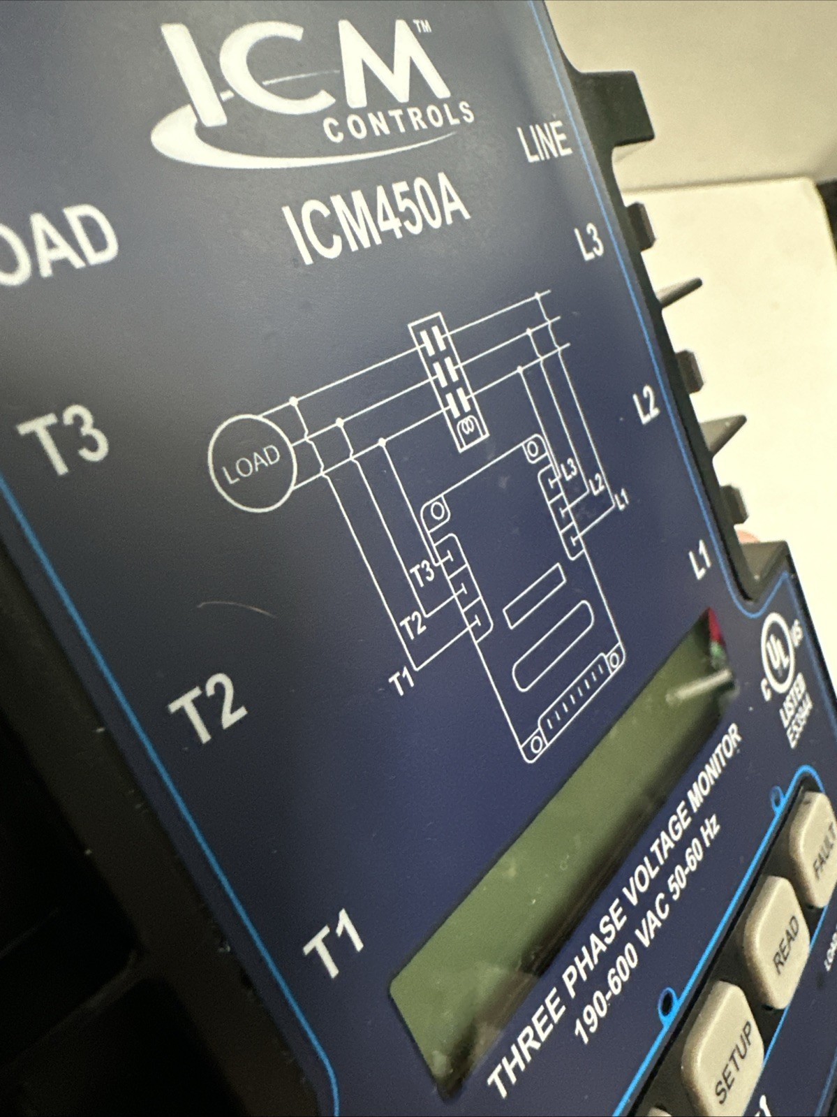 ICM Controls ICM450A Programmable 3-Phase Line Voltage Monitor 190-600VAC