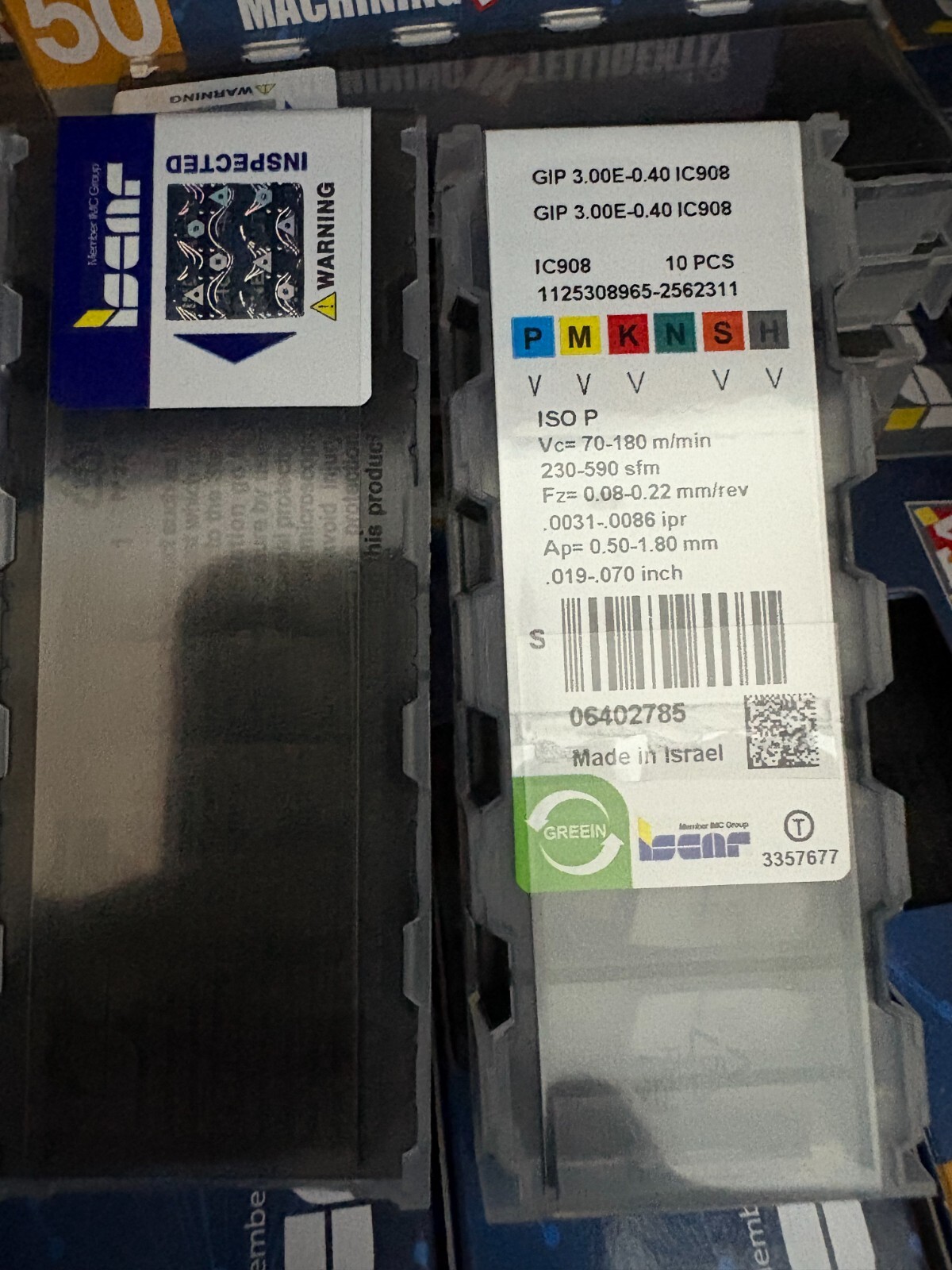 GIP 3.00E-0.40 IC908/ISCAR 10 PCS