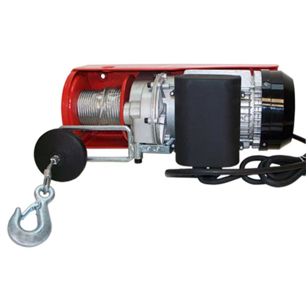 980W Electric Wire Rope Cable Hoist Lift Pulley 450Lb / 900Lb