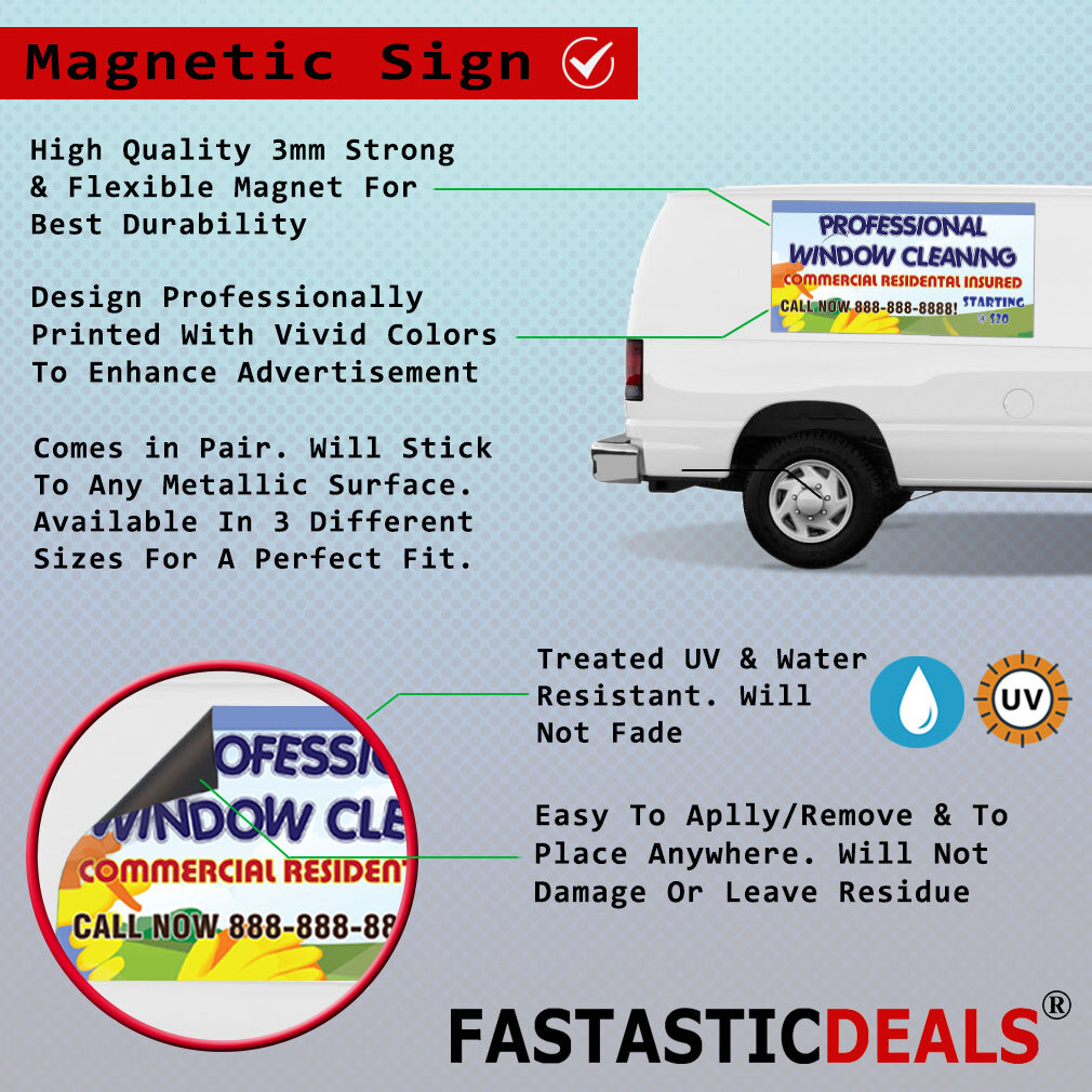 Car Magnet Set of 2 Consignment Outdoor Advertising Printing Industrial Sign