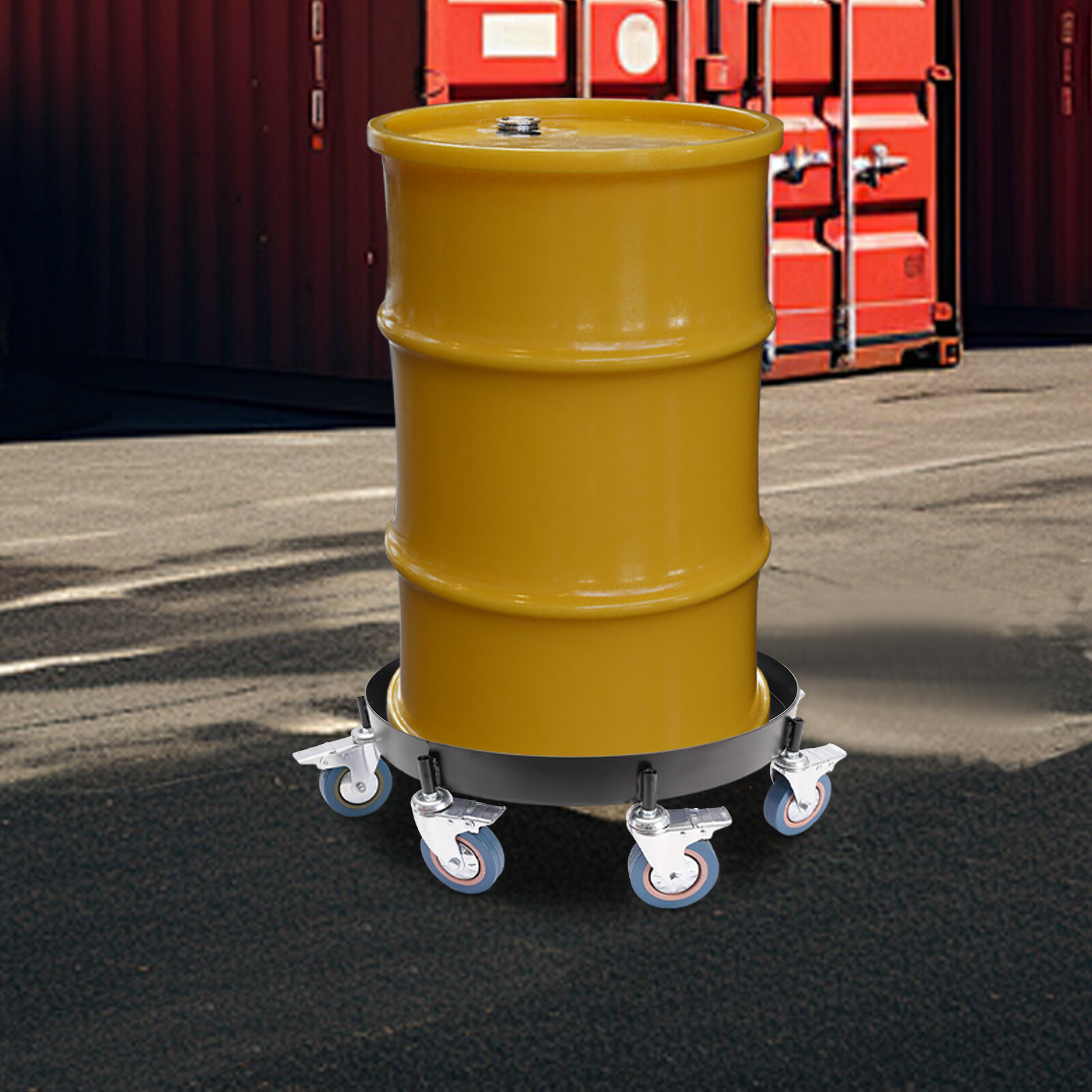 55 Gallon Drum Dolly Barrel Dolly Carts Drum Dolly With 8 Wheels Q235 Steel