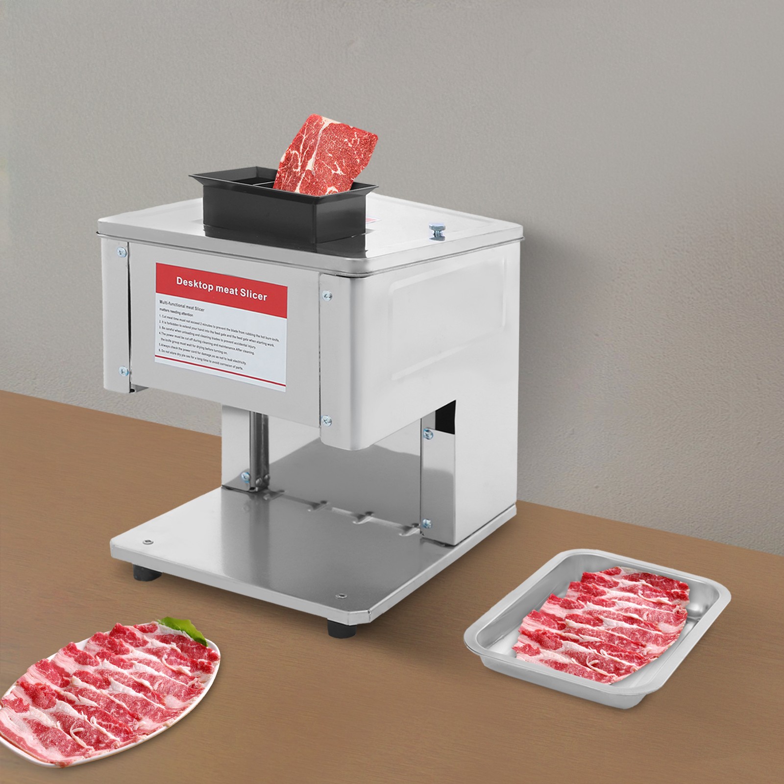 Commercial Stainless Steel Meat Cutter Machine For Pork Chicken Fish Meat Slicer