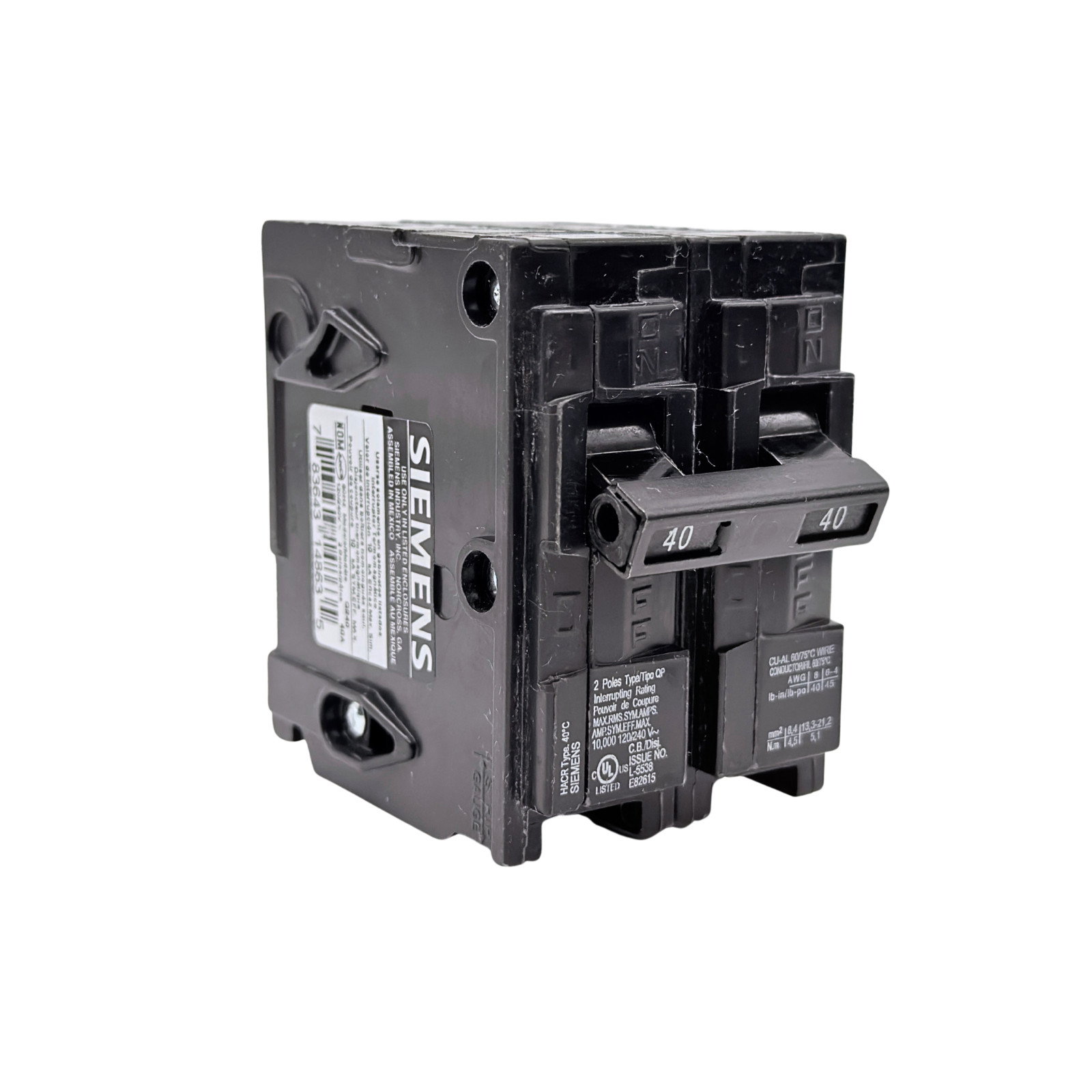Siemens QP Type Q Plug-In Circuit Breakers Lot 15A-60A 1-Pole 2-Pole 120/240V