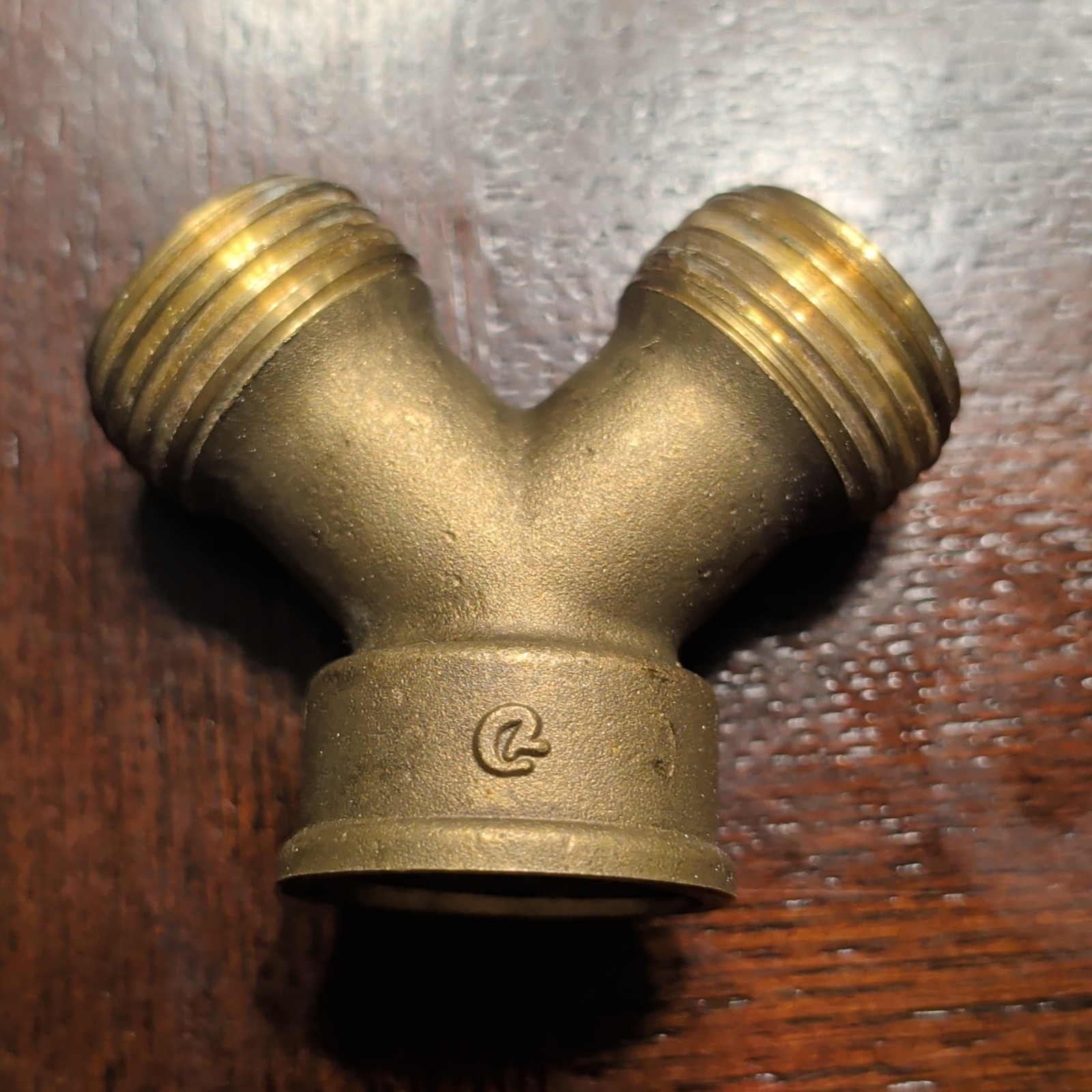 Brass Y Adapter Fitting, Threaded 3-Way Connector, 2 Male Threaded Ends