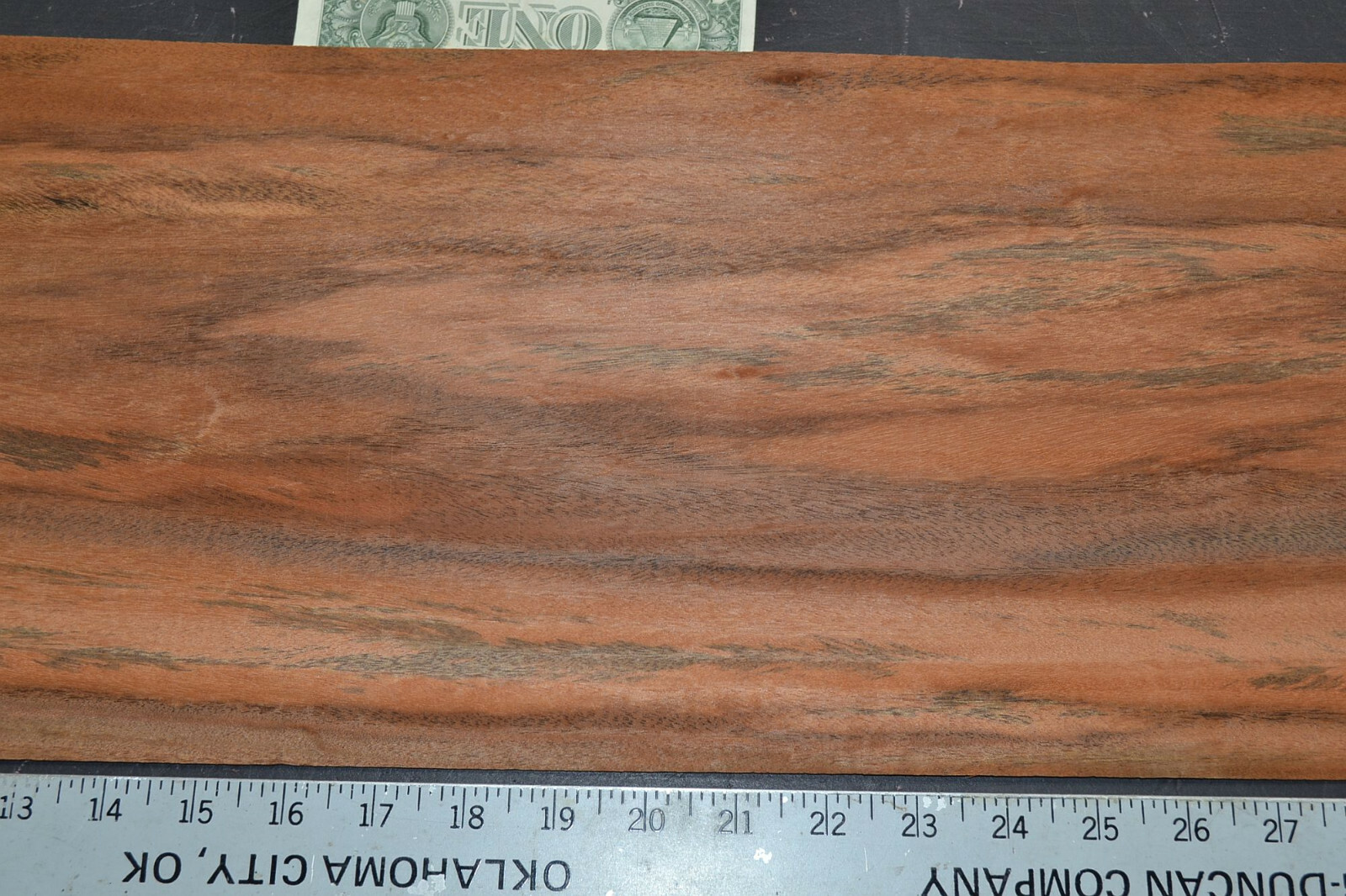 Tigerwood Raw Wood Veneer Sheet 9 x 35 inches 1/42nd UGLY! 7649-34