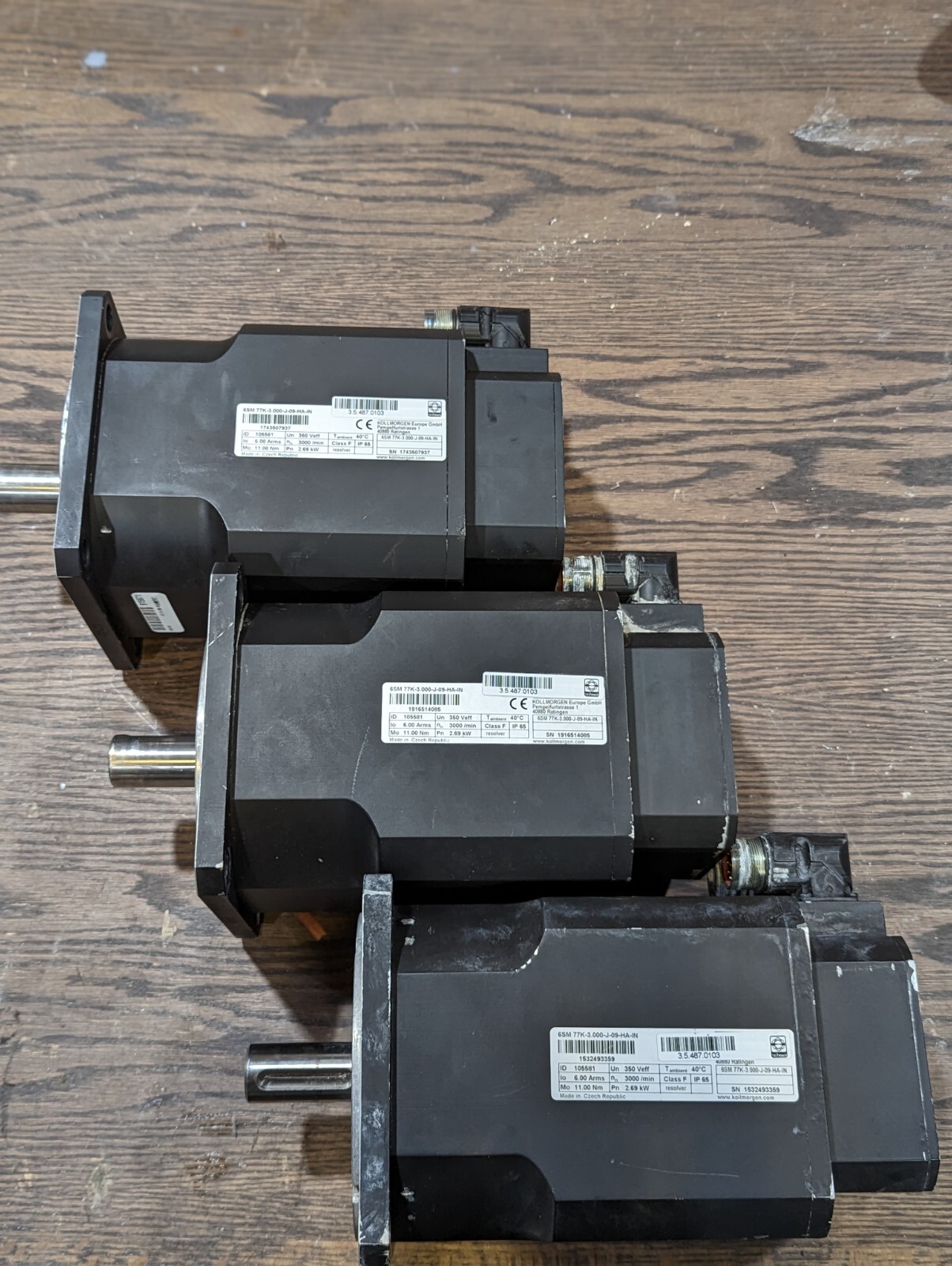Kollmorgen Servo Motor 6SM 77K-3.000-J-09-HA-IN 2.69 kW 3000 /min