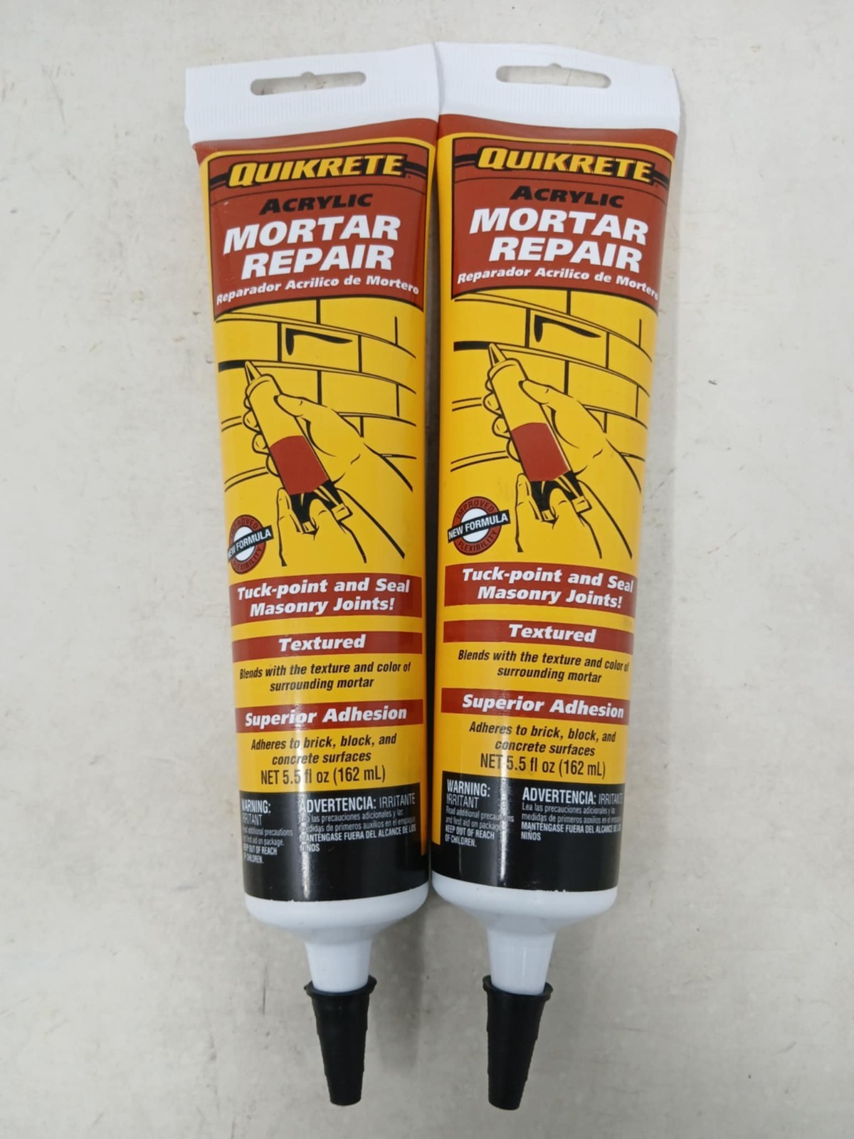 Quikrete Textured Mortar Repair 5.5 oz Brick Block Concrete Superior 8620-05