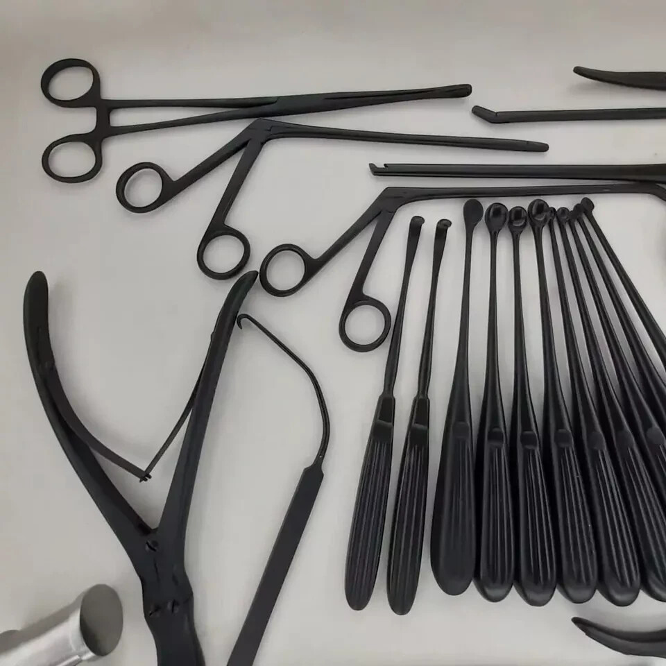 Laminectomy Surgical Instrument Set 35 PCS Black Coated Orthopedic Spine Tools G