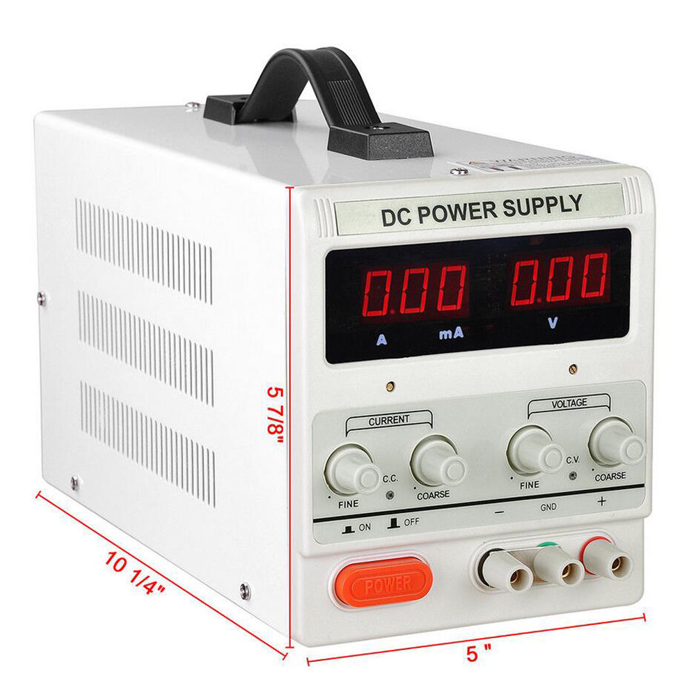 30V 5A/10A Adjustable DC Power Supply Dual Digital Lab Test 110V 60HZ/220V 50HZ