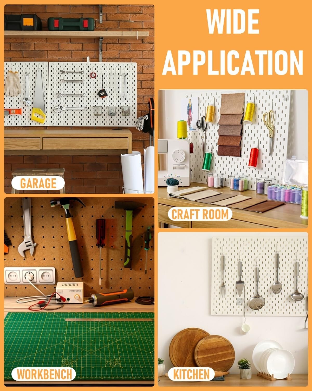 278PCS Pegboard Accessories Organizer Kit, Peg Board Hooks Assortment with Bi…
