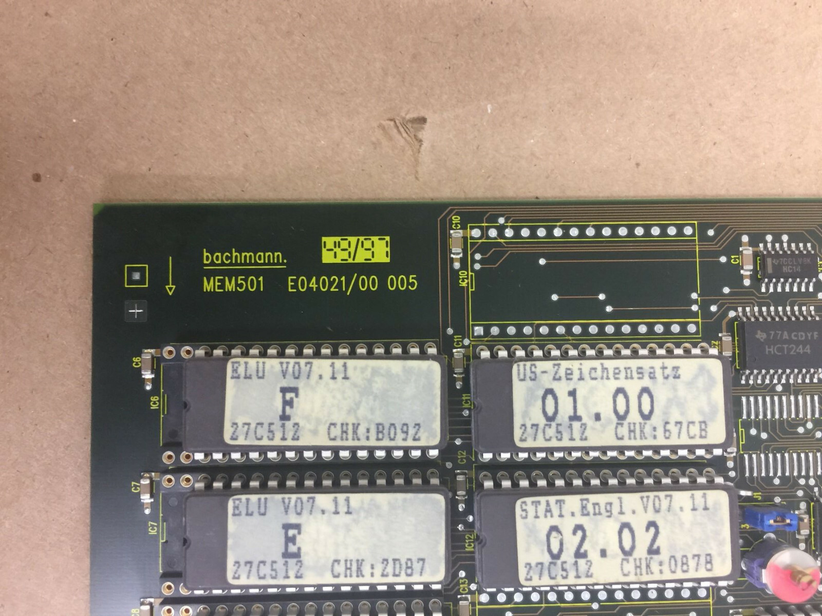 Bachmann MEM501 E04021/00 005 Circuit Boards