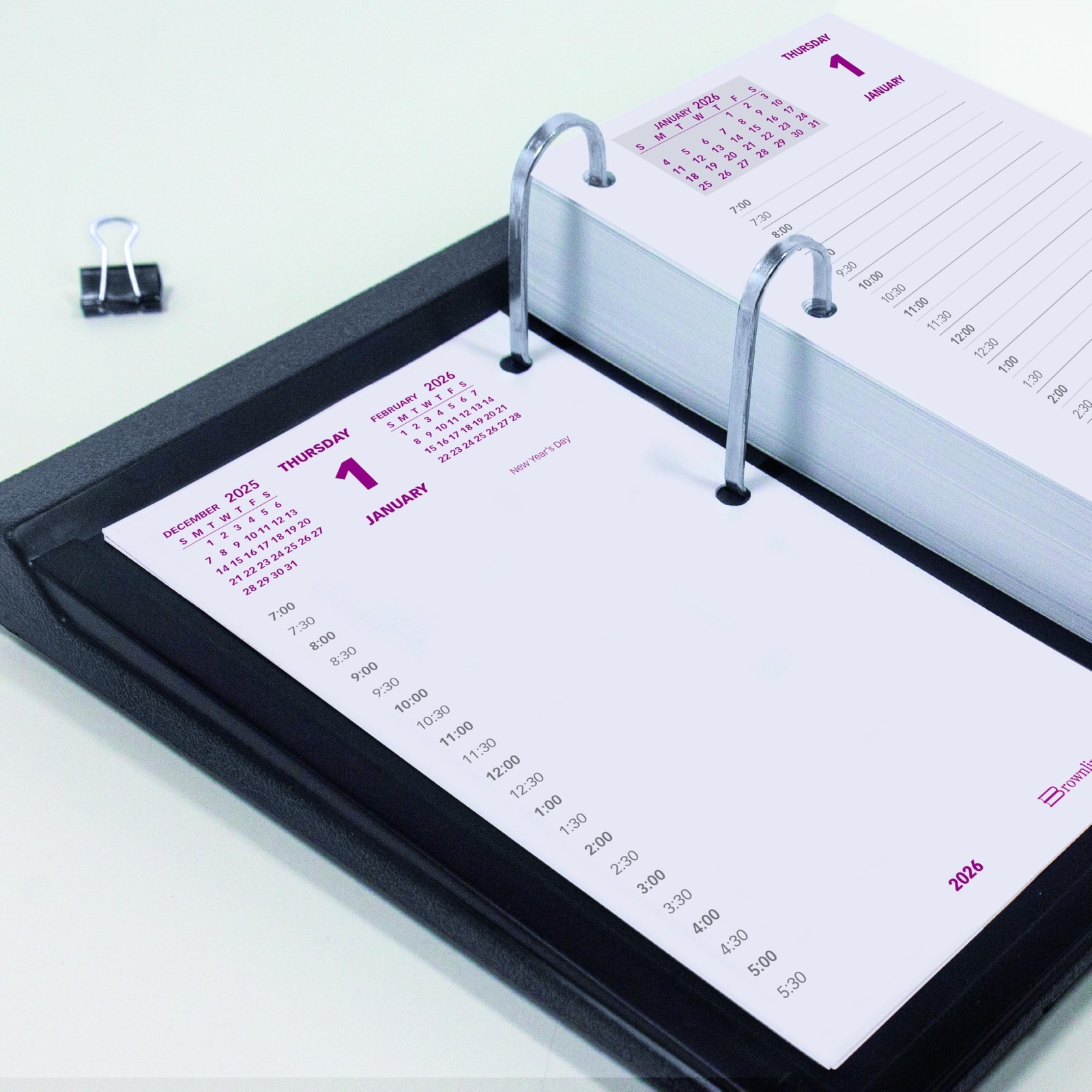 Brownline® 2026 Daily Desk Calendar Refill, 12 Months, January to December,