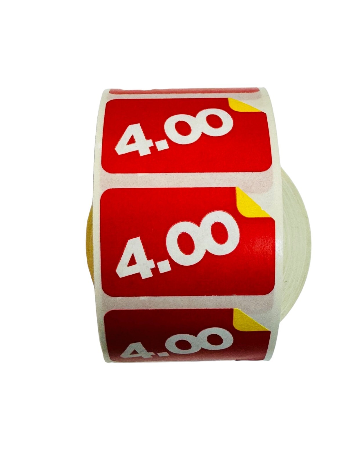1.5″x1″ $4.00 Price Retail Point of Sale Red & Yellow Labels Stickers 1000/ Roll