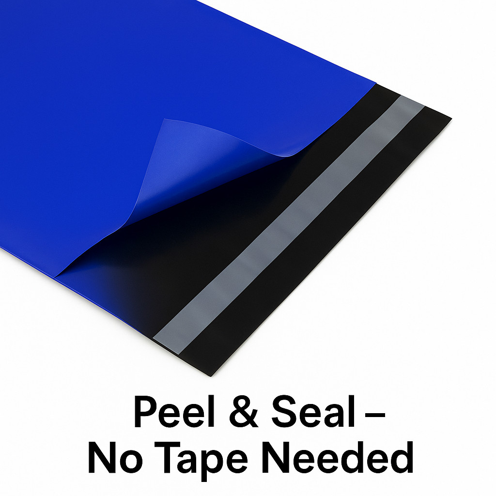 Blue Plastic Mailing Bags Poly Mailers Self Seal Shipping Envelopes – All Sizes