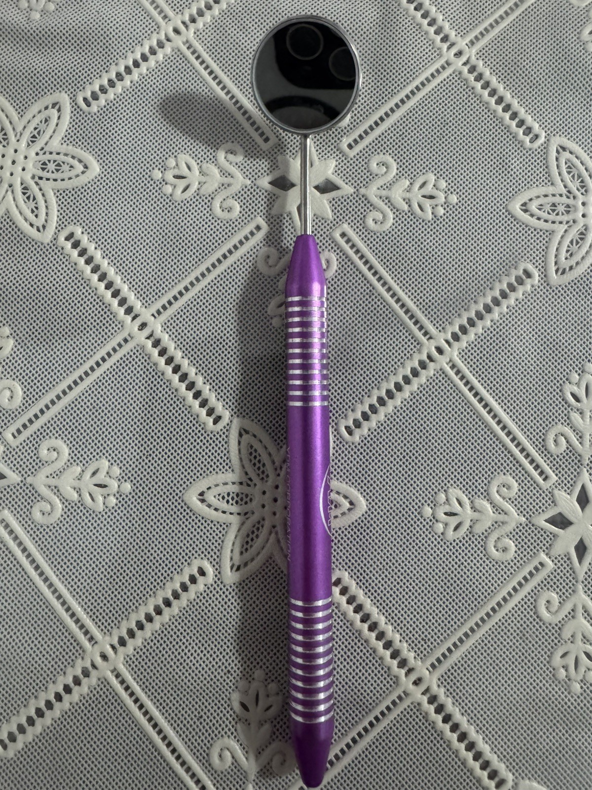Dental Examination Kit Basic Hygiene TweezerMirror Explorer Cleaning Tool Purple