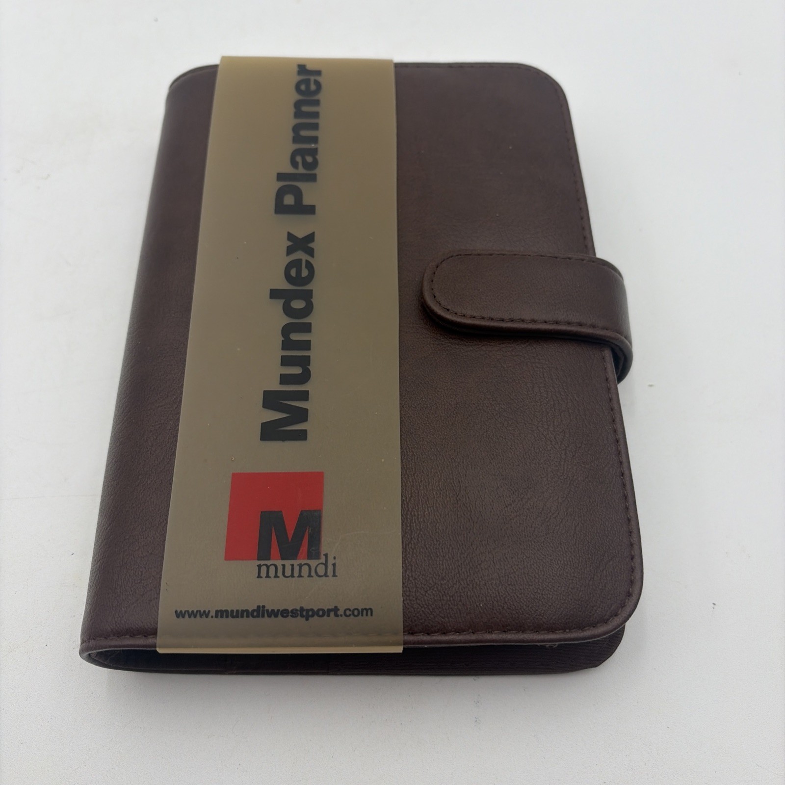 Mundi Mundex Daily Planner Organizer with Card Slots leather like Brown 6 ring