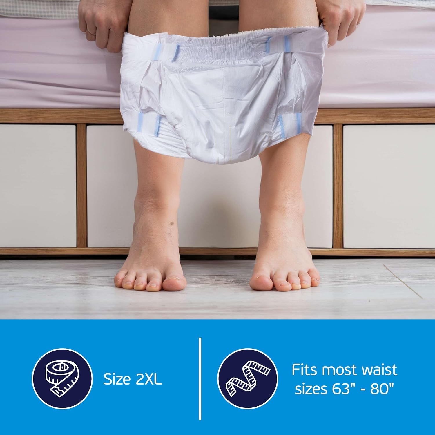 2XL Adult Diapers for Women & Men – Breathable, Max Absorbency, 12 Count