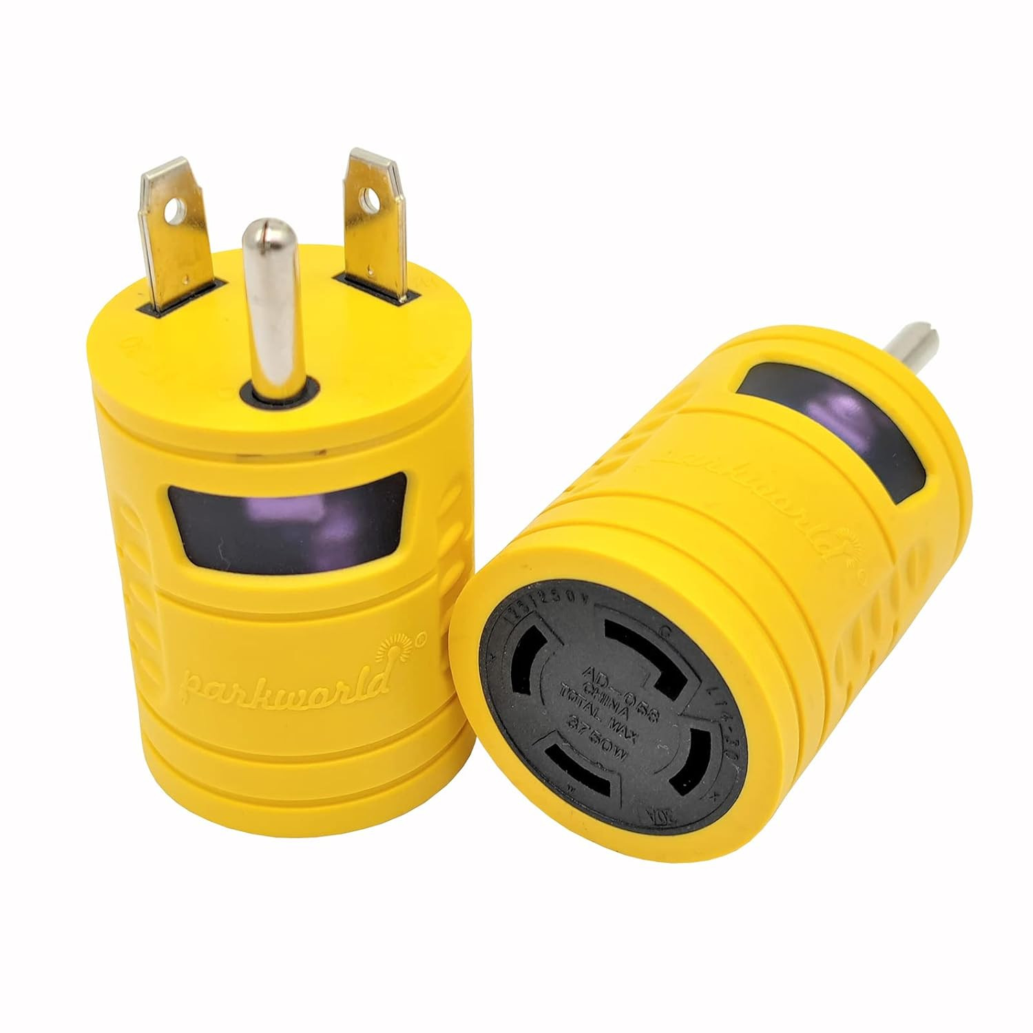 67867 NEMA TT-30P to L14-30R 1-Piece Adapter, RV 30A TT-30 Male Plug to Generato