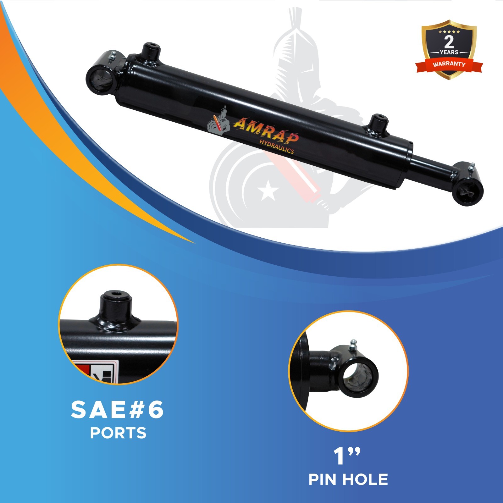 2×18 Hydraulic Cylinder- 2″ Bore, 18″ Stroke Welded Cross Tube Cylinder(new)