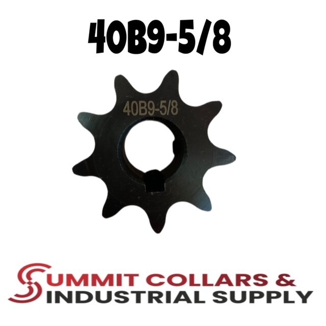 #40 Roller Chain Sprocket B Type 5/8″ Bore 9 Tooth 40B9-5/8