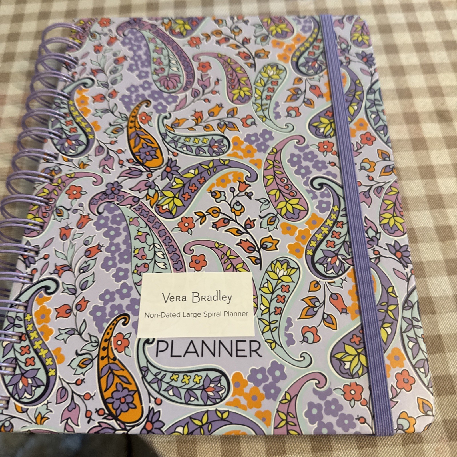 Vera Bradley Non-Dated Large Spiral Planner MADDALENA PAISLEY SOFT 12 Months NIB