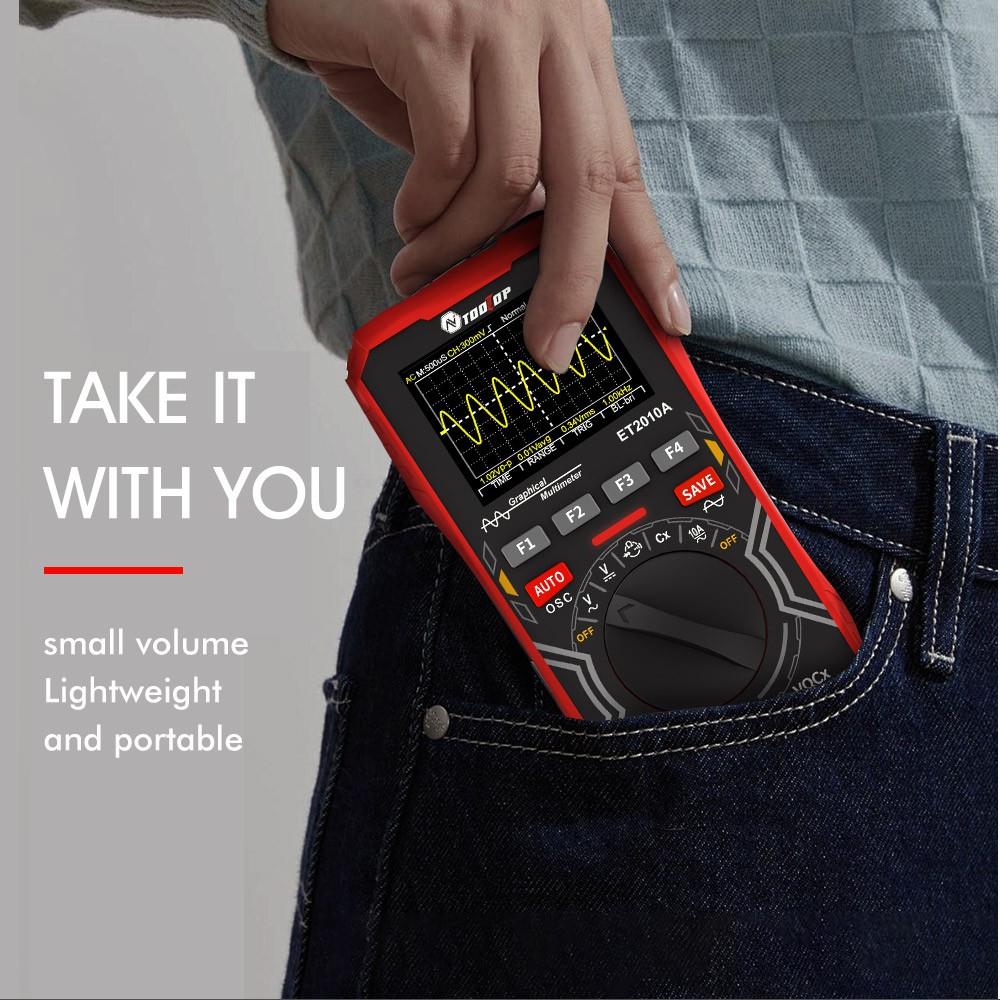 2-In-1 Digital Oscilloscope Multimeter 2.5 Msps, 1 MHz Portable Multifunctional