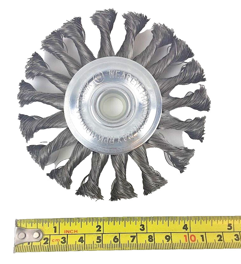 4-1/2”x5/8″Arbor Twist Knot-Type Wire Wheel Carbon Steel Brush for Angle Grinder