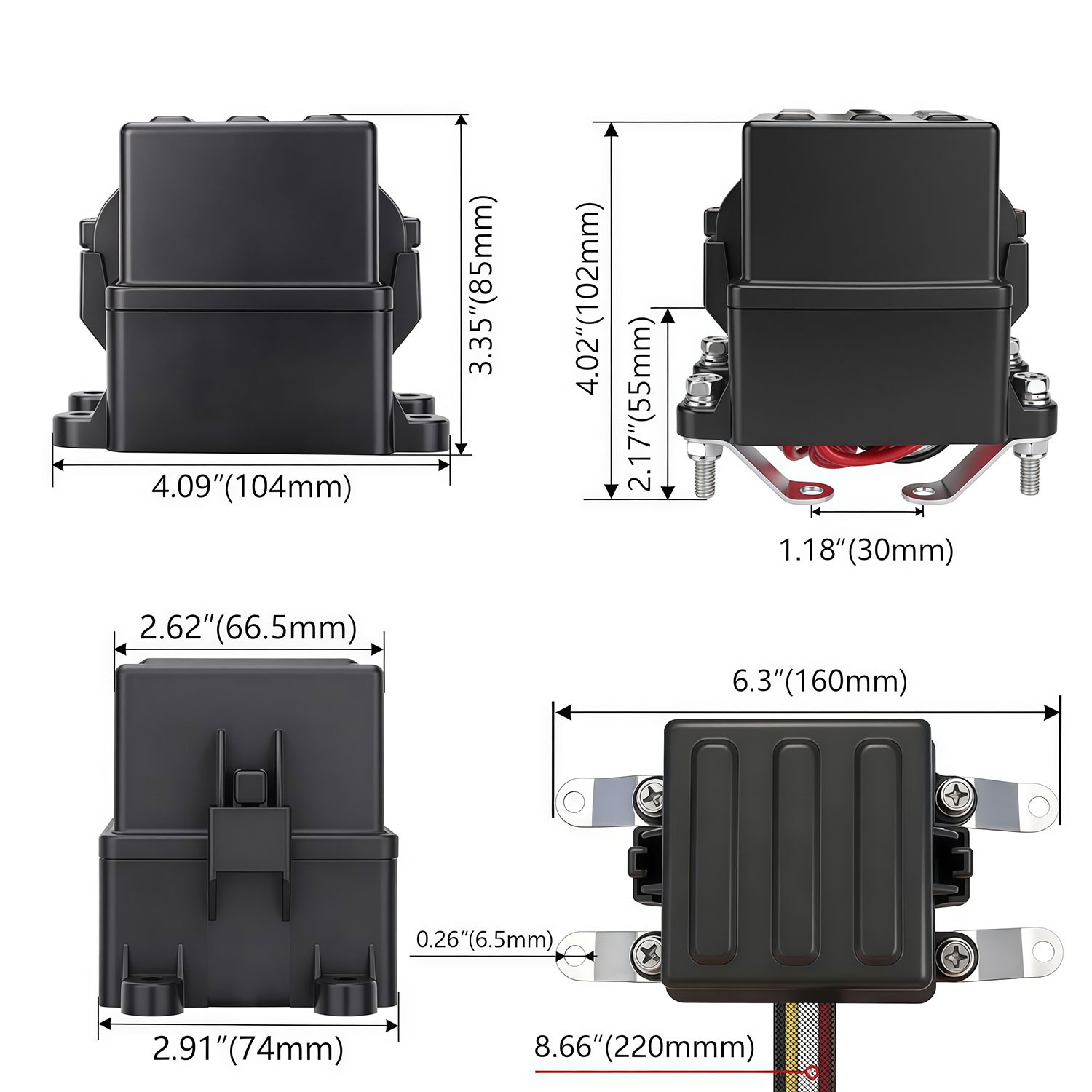 12V 3Way Pre-Wired Fuse Relay Box Kit for truck RV LS swaps lights cooling fans