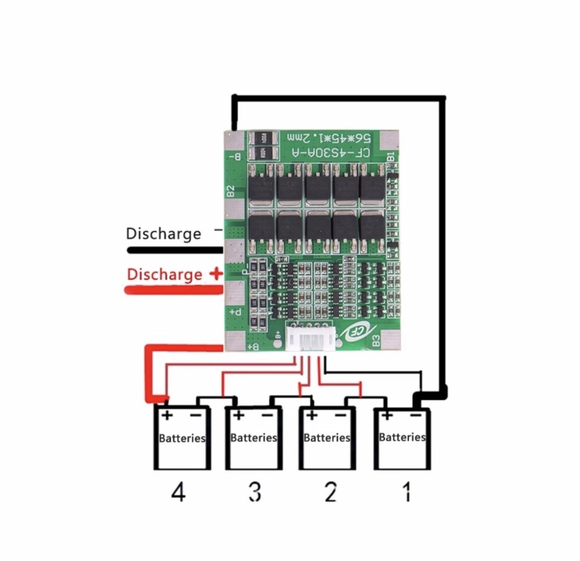 4S 14.8V 30A BMS Protection PCB Cell Board Li-ion Lithium 18650 Battery Balance