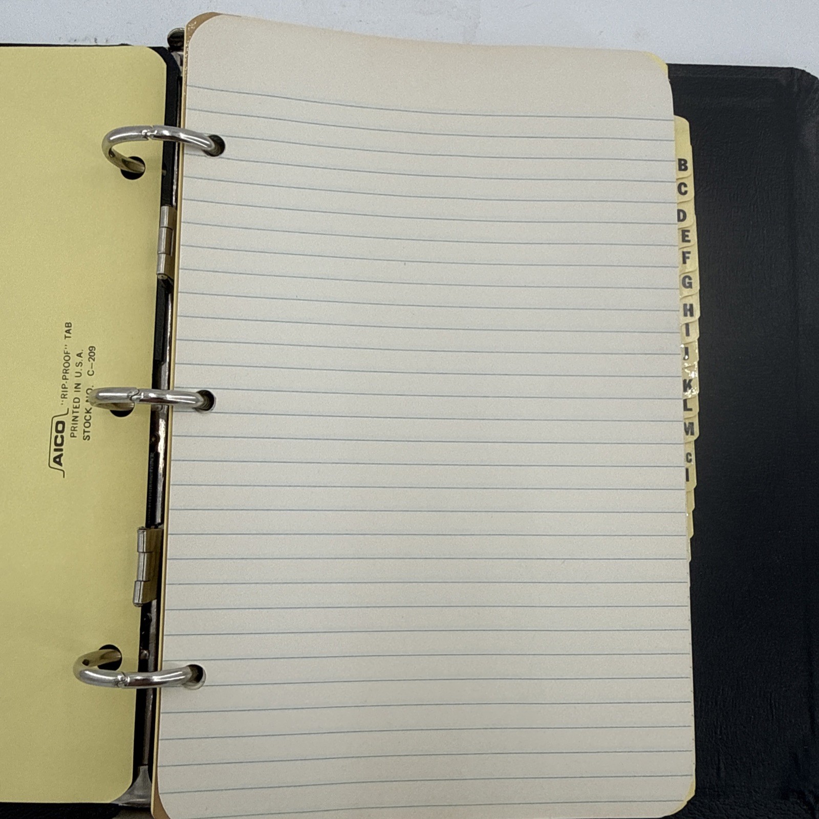 Vtg 3 Ring Loose Leaf Binder Stationary Aico Hard Cover Ledger Book NOS