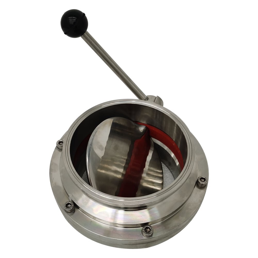 Sanitary Butterfly Valve 6Inch Tri Clamp Clover Tri Clamp Valve with Pull Handle