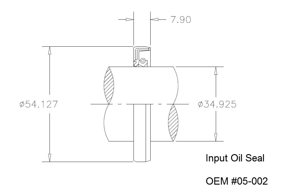 40HP Rotary Cutter Gearbox 1 each Input and Output Seals as a kit Free shipping