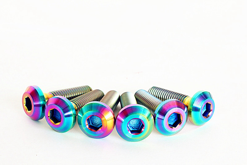 4 PCS M8x24mm/30mm/33mm GR5 Titanium Screw Bolts For Motorcycle Disc Brake