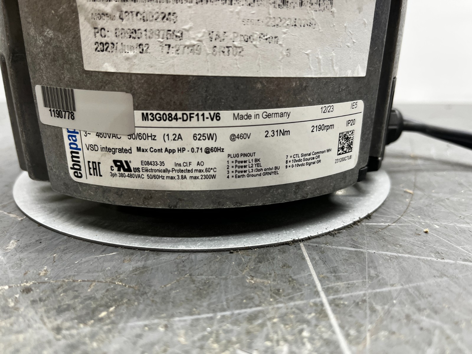 Ebm Papst / M3G084-DF11-V6 / V (380/480) / PH 3 / EC Fan