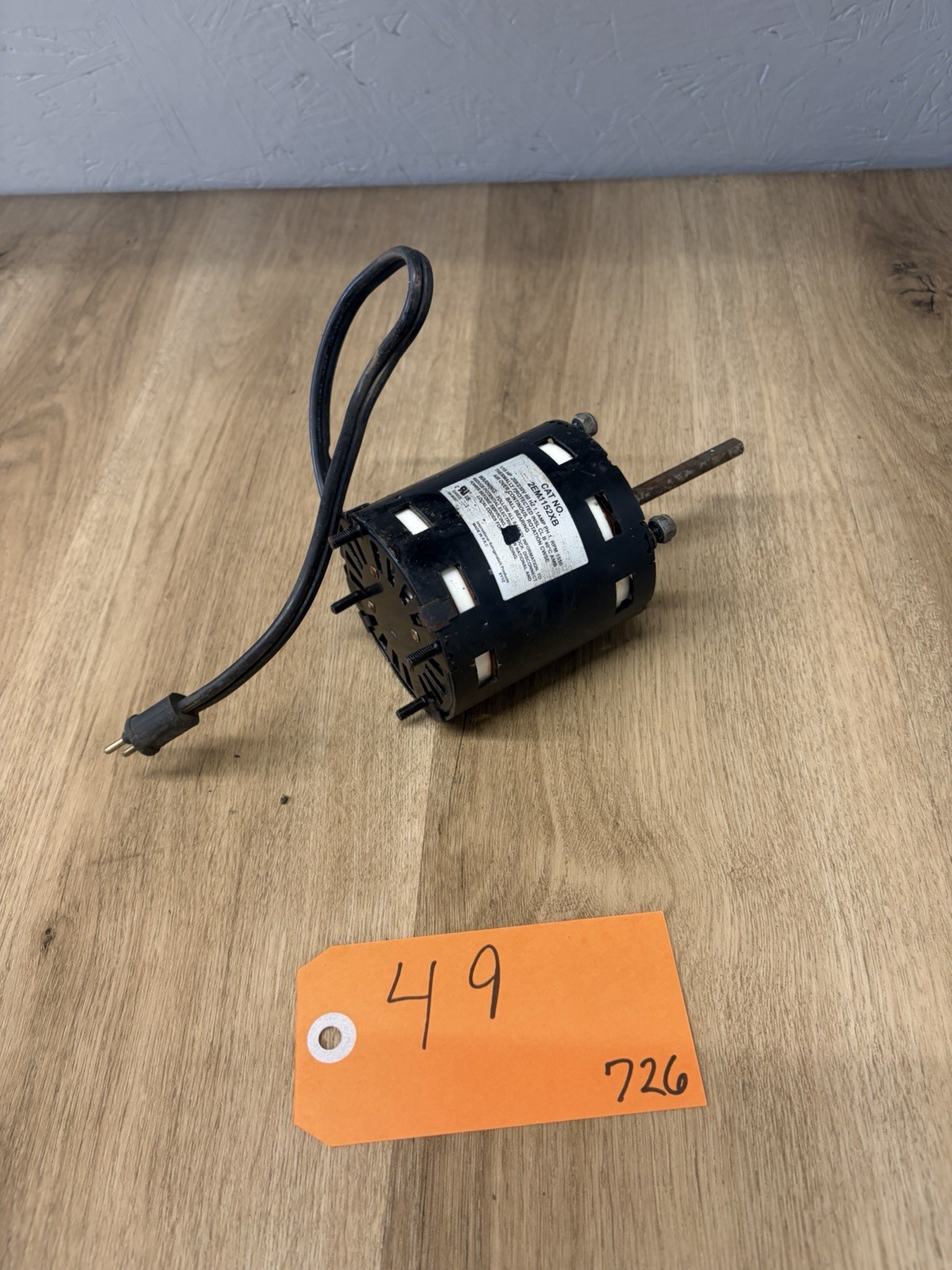 2EM1152XB 1/15 HP, 208-230 Volt, Evaporator Motor