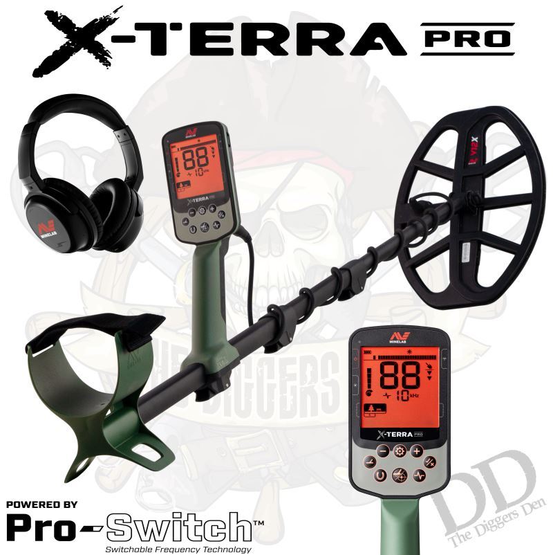 Minelab X-terra Waterproof Metal Detector With Wireless ML85 Headphones