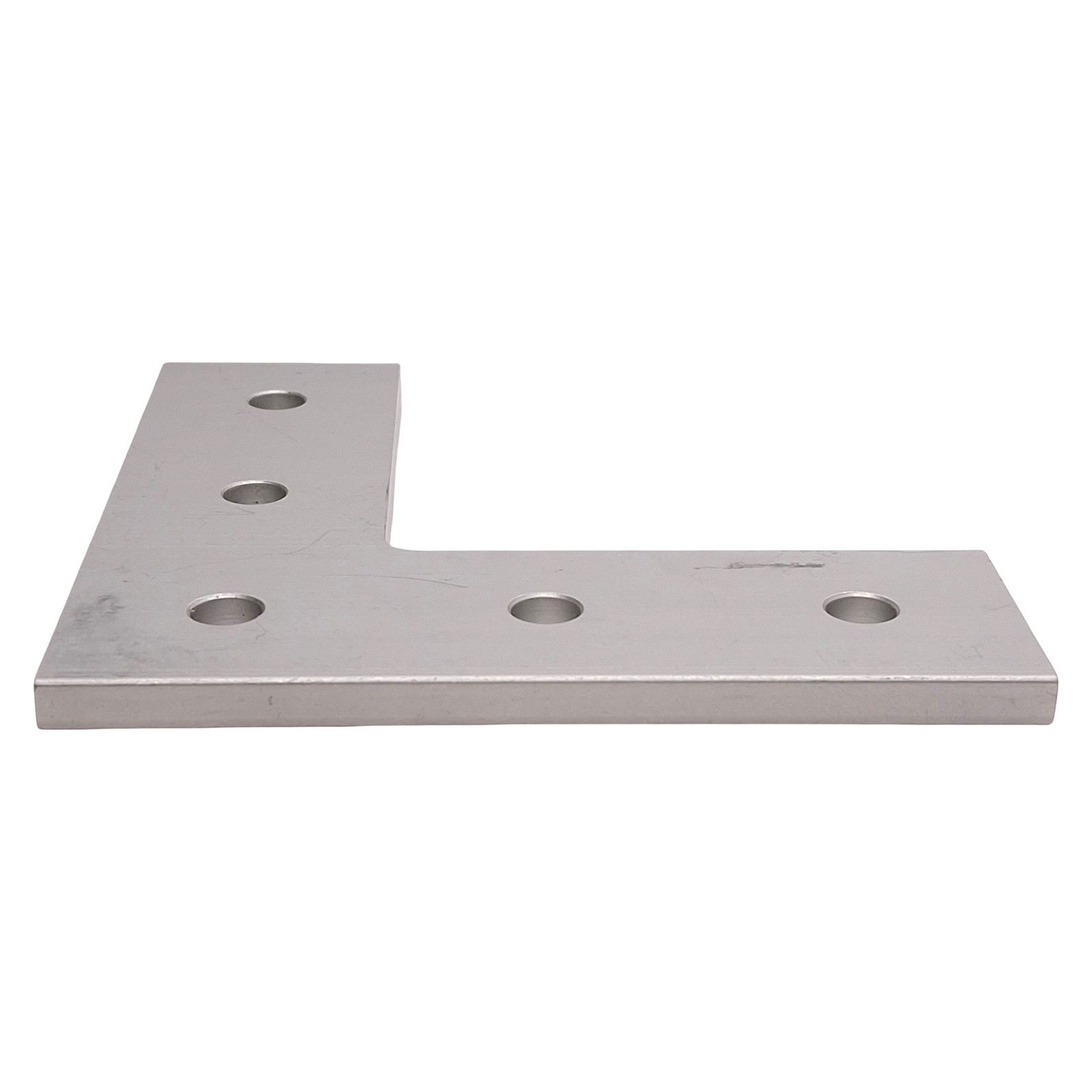 Lot of 4 80/20 4481 Aluminum L Flat Plate, 15-Series, 5-Hole, 4.5in x 4.5in